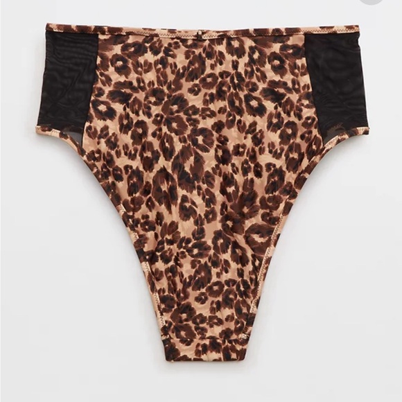 Aerie Longline Plunge Leopard Ring
Mesh High Cut Cheeky Bikini Top Set Size S - Picture 11 of 15